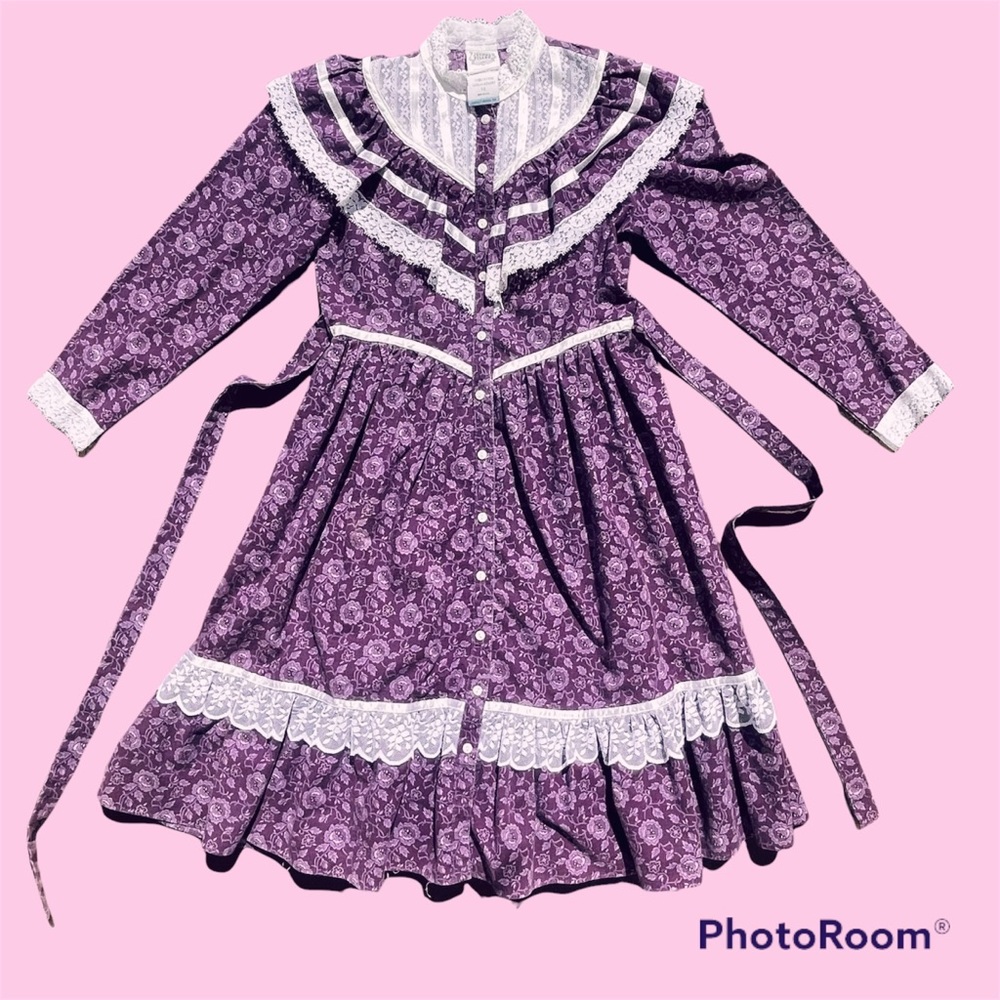 Vintage Girls Gunne Sax Jeunes Filles Dress Size 10